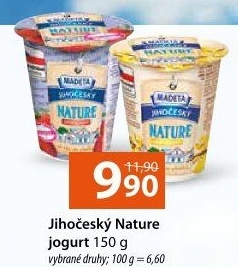 Jogurt Nature ochucený jihočeský Madeta