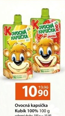 Kapsička ovocná 100% Kubík