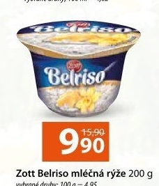 Mléčná rýže Belriso Zott