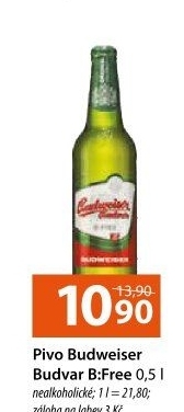 Nealkoholické pivo B:Free Budweiser Budvar