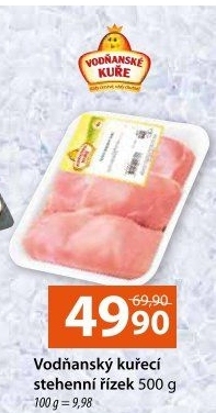 Řízky kuřecí stehenní mražené Vodňanské kuře