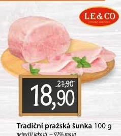 Šunka tradiční pražská nejvyšší jakosti LE&amp