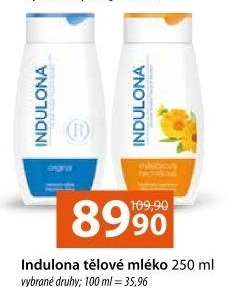 Tělové mléko Indulona