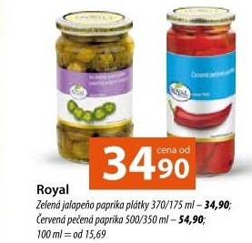Zelené papričky Jalapeňo Royal