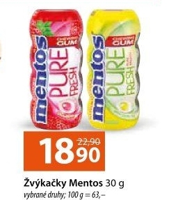 Žvýkačky Pure Fresh Mentos