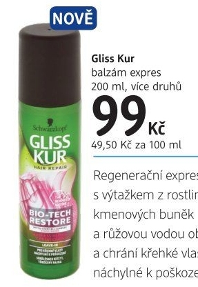 Balzám na vlasy ve spreji Expres Gliss Kur Schwarzkopf