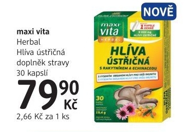 Doplněk stravy Hlíva ústřičná s rakytníkem a echinaceou Herbal MaxiVita