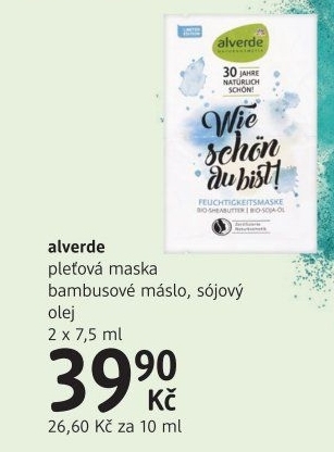 Maska pleťová bio Alverde