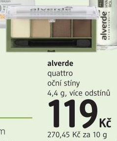 Oční stíny Quattro Alverde