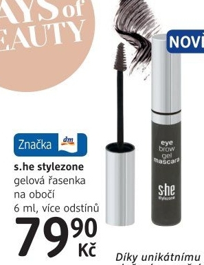 Řasenka na obočí gelová s.he stylezone