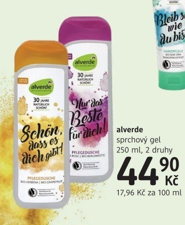Sprchový gel bio Alverde