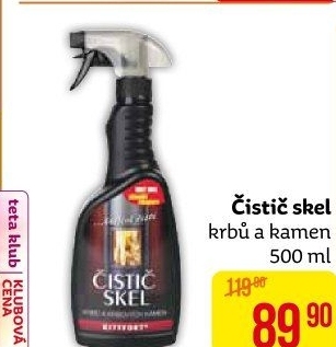 Čistič na krbová skla a kamna Kittfort