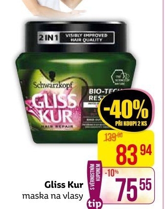 Maska na vlasy Gliss Kur Schwarzkopf