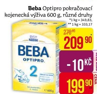 Mléčná výživa Beba Optipro Nestlé