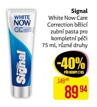 Pasta na zuby Care Correction White Now Signal