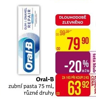 Pasty na zuby Oral-B
