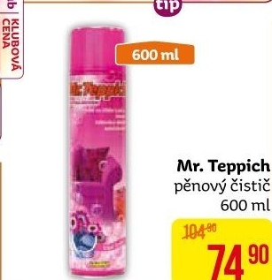 Pěna čisticí na koberce a čalounění Mr. Teppich