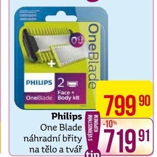 Philips OneBlade - náhradní hlavice na tělo a tvář