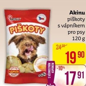 Piškoty s vápníkem pro psy Akinu