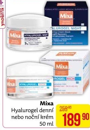 Pleťový hydratační krém Hyalurogel Mixa