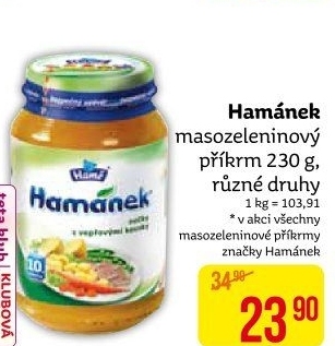 Příkrm masozeleninový Hamánek