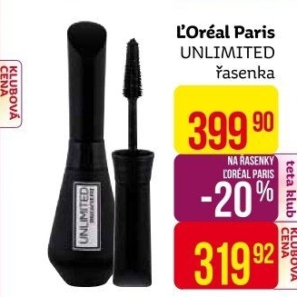 Řasenka Unlimited Mascara L'