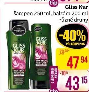 Šampon Gliss Kur Schwarzkopf