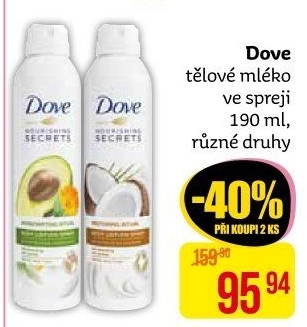 Tělové mléko ve spreji Dove