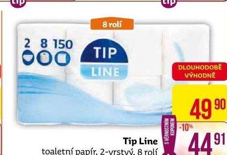 Toaletní papír 2vrstvý Tip Line