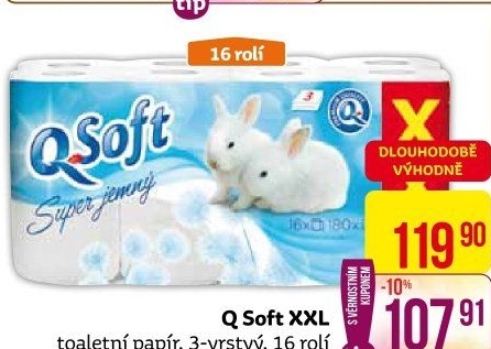 Toaletní papír 3vrstvý Q Soft