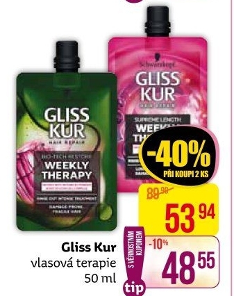 Vlasová terapie Gliss Kur Schwarzkopf