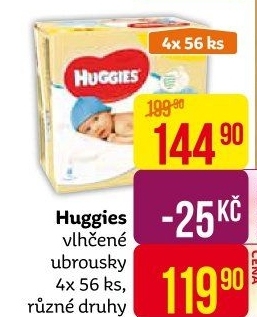 Vlhčené ubrousky dětské Huggies