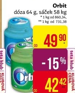 Žvýkačky Orbit