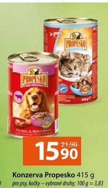 Konzerva pro psy Propesko