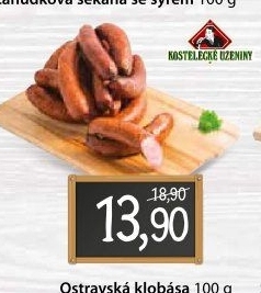 Ostravská klobása Kostelecké uzeniny