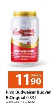 Pivo světlý ležák B: Original Budweiser Budvar