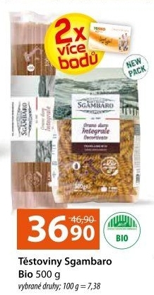 Těstoviny bio Sgambaro