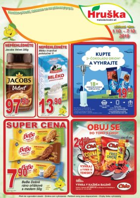 akční leták Hruška 1.10.2019-7.10.2019