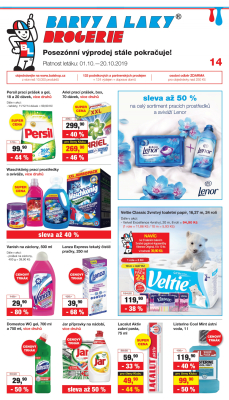akční leták Barvy a laky drogerie 1.10.2019-19.10.2019