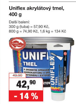 Akrylátový tmel Uniflex