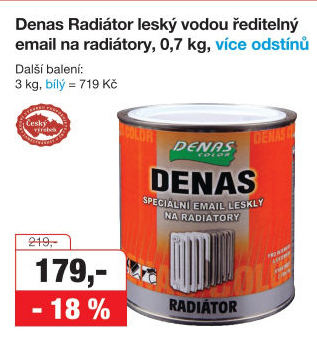 Barva na radiátory Radiátor Denas