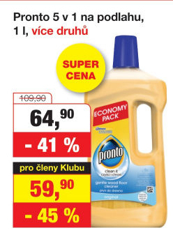 Čistič na podlahy 5v1 Pronto