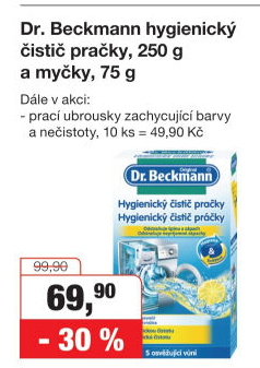 Čistič pračky v prášku Dr. Beckmann