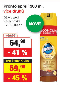 Čistič proti prachu ve spreji Pronto