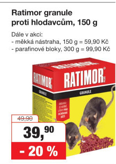 Granule proti hlodavcům Ratimor