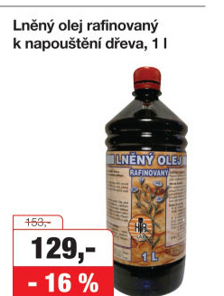 Olej lněný rafinovaný HB-Lak