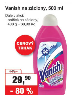 Prací prostředek na bělení záclon Vanish