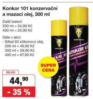 Silikonový olej Silkal Coyote
