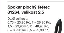ŠTĚTCE PLOCHÉ