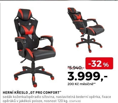Herní křeslo GT pro comfort